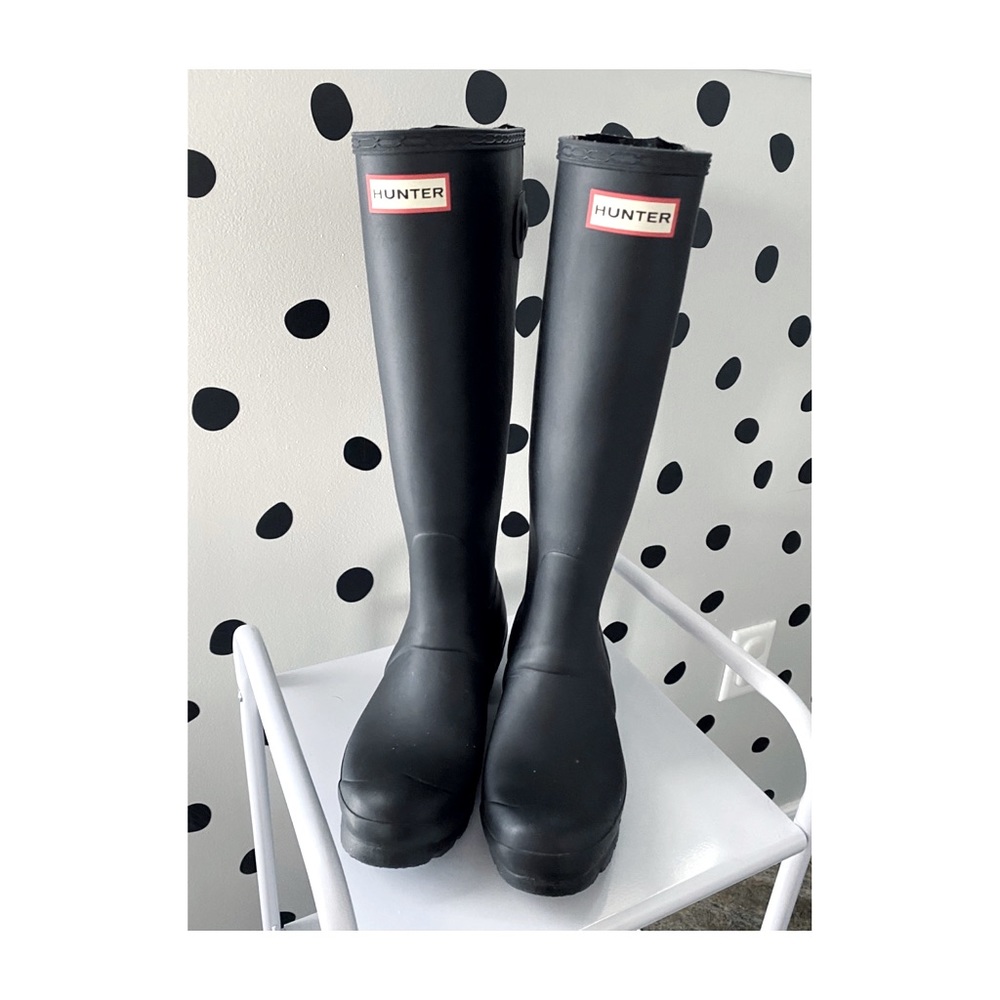 Matte Black Hunter Rain boots